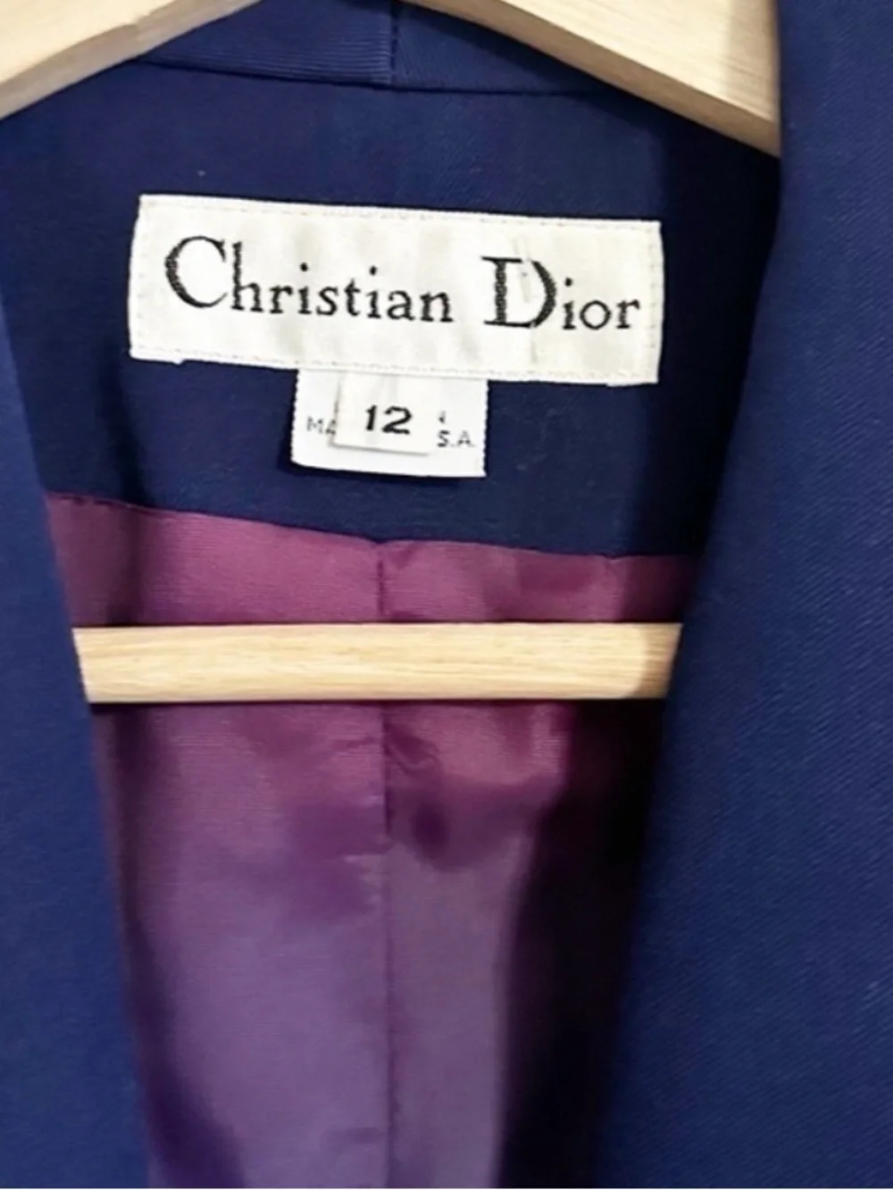 Christian Dior Vintage Classic Navy  Women's Blazer Sz 12